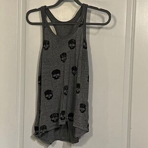 CHASER Women's Vintage Hi Lo Narrow Racer Tank top
